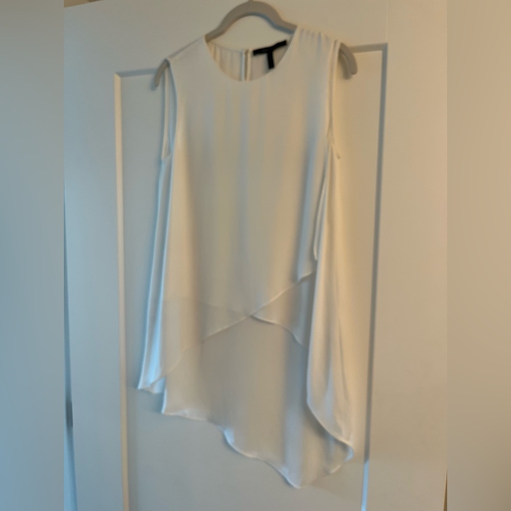 BCBGMaxAzria White Sleeveless Top